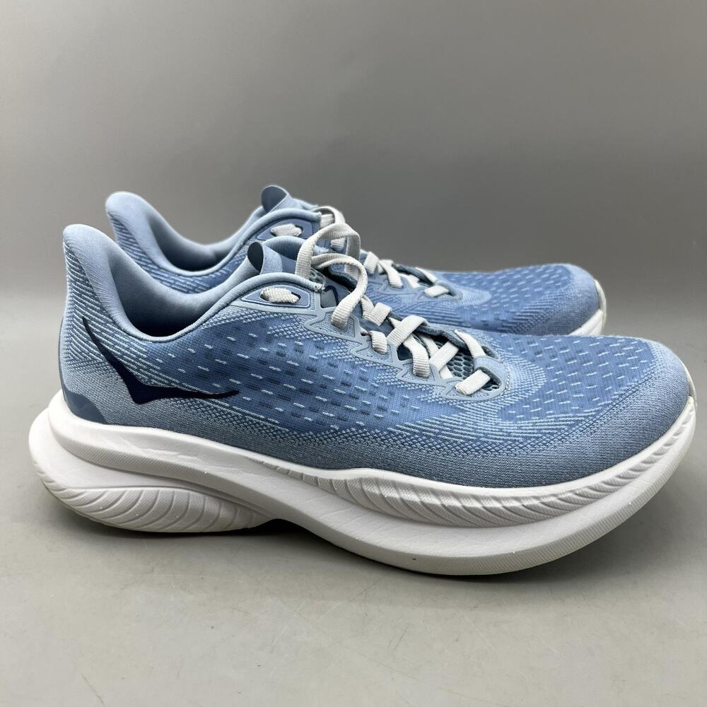Hoka One One Mach 6 Running Shoes Women Size 8.5 Blue Mesh Comfort Low Sneakers